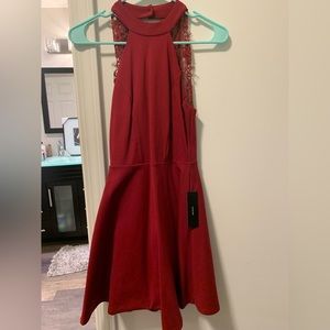 Lulu halter semi formal dress